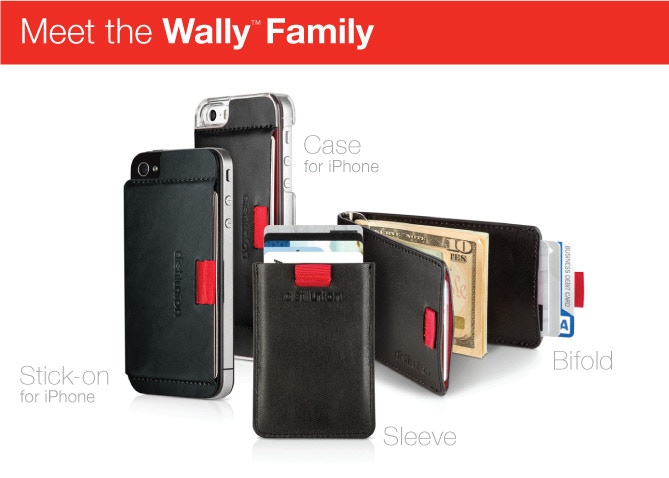Kickstarter image of the Wally Wallet family from Distil Unin